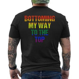 Lgbtq Bottoming My Way To The Top Lgbt Men's T-shirt Back Print - Monsterry