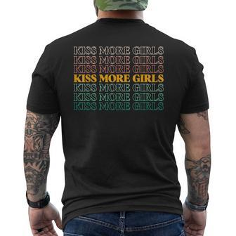 Lgbtq Kiss More Girls Gay Pride Lesbian Pride Month Men's T-shirt Back Print - Monsterry CA