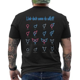 Lgbtq Liebe Aber Wen Du Willst Merch T-Shirt mit Rückendruck - Seseable