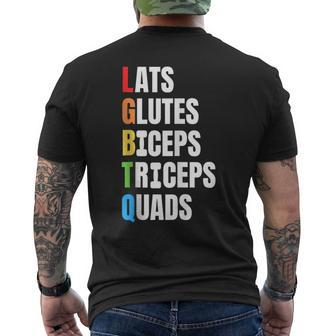 Lgbtq Pride 2024 Lats Glutes Biceps Triceps Quads For Men Men's T-shirt Back Print - Monsterry AU