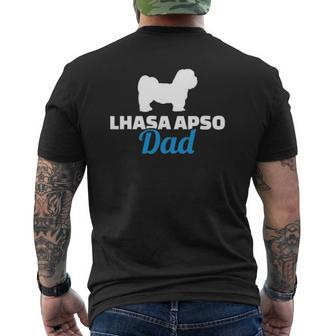Lhasa Apso Dad Dog Lover Mens Back Print T-shirt | Mazezy