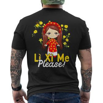 Li Xi Me Please Tet Vietnamese Chuc Mung Nam Moi For Girls Men's T-shirt Back Print - Monsterry CA