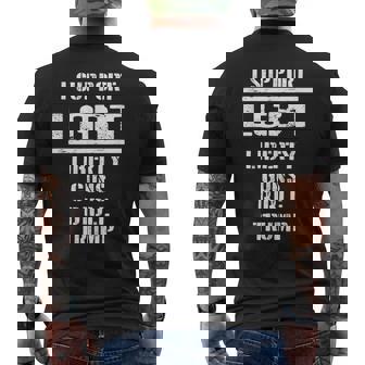 Liberty Guns Bible And Trump Supporters 2Nd Amendment Men's T-shirt Back Print - Thegiftio