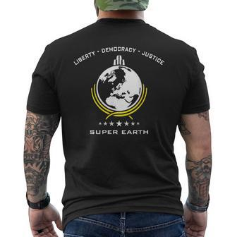 For Liberty Men's T-shirt Back Print - Monsterry