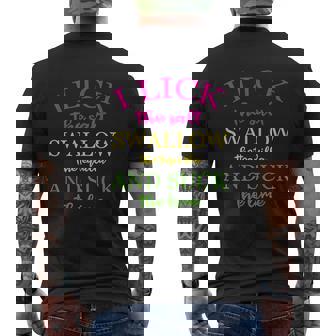 I Lick Salt Swallow Tequila And Suck The Lime Mens Back Print T-shirt - Thegiftio UK