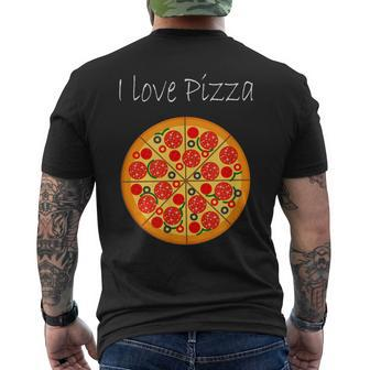 Liebe zur Pizza Grafik Kurzärmliges Herren-T-Kurzärmliges Herren-T-Shirt, Unisex mit Pizza-Motiv - Seseable