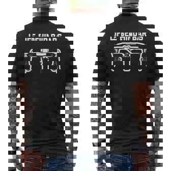 Life Behind Bars Saying Bicycle Cycling Bike Men's T-shirt Back Print - Thegiftio