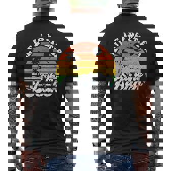 Life Is Better At The Beach Retro Summer Vacation Women Men's T-shirt Back Print - Monsterry