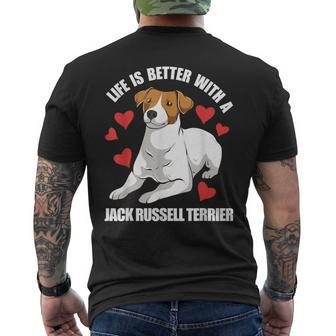 Life Is Better With A Jack Russell Terrier Men's T-shirt Back Print - Monsterry UK