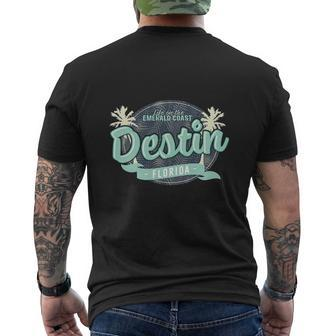 Life On The Emerald Coast Destin Florida Beach T-Shirt Mens Back Print T-shirt - Seseable