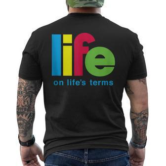 Life On Life's Terms Aa Na Sobriety Recovery Men's T-shirt Back Print - Monsterry UK