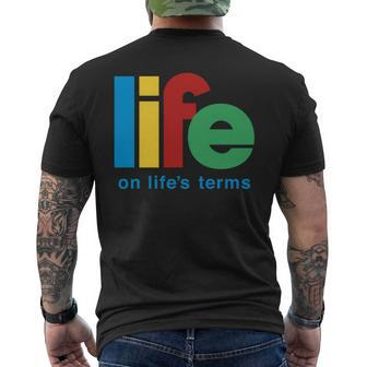 Life On Life's Terms Sobriety Recovery Aa Na Men's T-shirt Back Print - Monsterry UK
