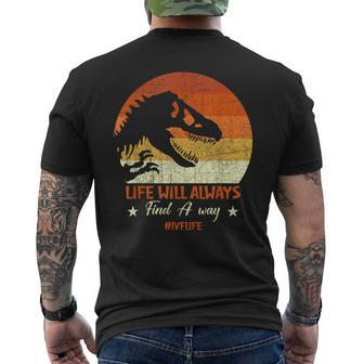 Life Will Always Find A Way Ivflife Men's T-shirt Back Print - Monsterry