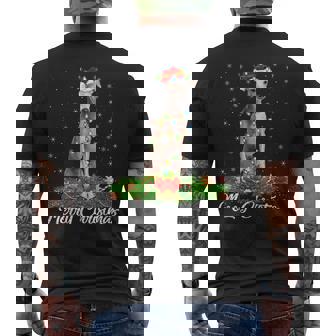Lighting Xmas Matching Santa Hat Italian Greyhound Christmas Mens Back Print T-shirt - Thegiftio