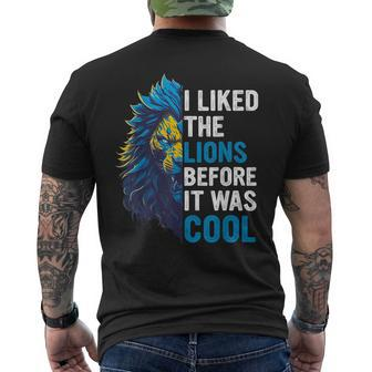 I Liked The Lions Before It Was Cool Men's T-shirt Back Print - Thegiftio UK