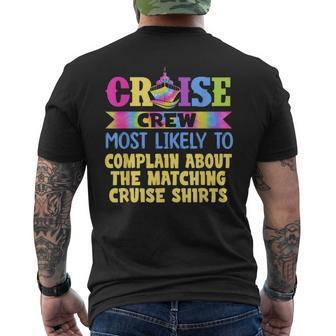 Most Likely To Complain About The Matching Cruise Men's T-shirt Back Print - Monsterry