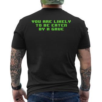 You Are Likely To Be Eaten By A Grue Nerd Men's T-shirt Back Print - Monsterry