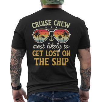 Most Likely To Get Lost On Ship Matching Family Cruise 2024 Men's T-shirt Back Print - Thegiftio UK