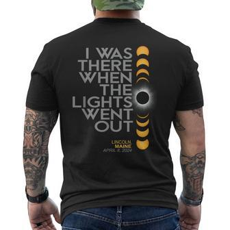 Lincoln Maine Total Solar Eclipse 2024 Men's T-shirt Back Print | Mazezy