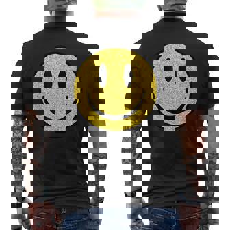 Linda Cara Sonriente Amarilla Cara Sonriente Cara Feliz Ropa Camiseta Hombre Estampado Espalda - Regaloses