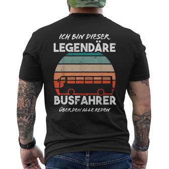 Line Bus Best Bus Driver T-Shirt mit Rückendruck - Geschenkecke