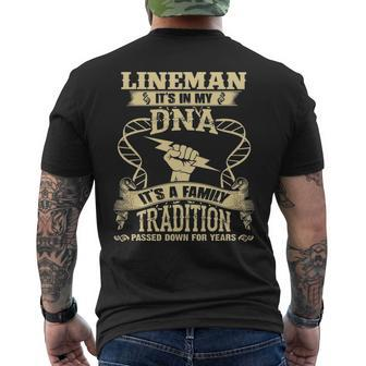 Lineman Tradition For Men's T-shirt Back Print | Mazezy