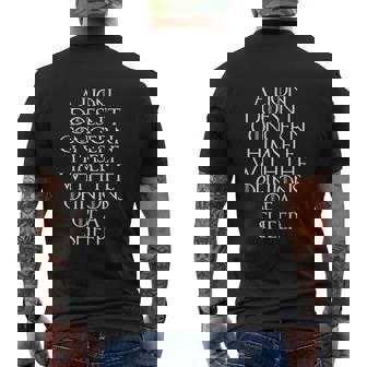 A Lion Doesnt Concern Himself With The Opinions Of A Sheep Mens Back Print T-shirt - Thegiftio