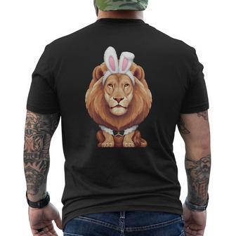 Lion In The Easter Bunny Costume Mens Back Print T-shirt - Thegiftio