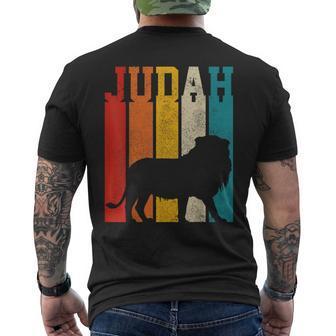 Lion Of Judah Vintage Ethiopian Hebrew Rastafari Men's T-shirt Back Print - Monsterry DE