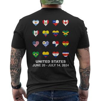 List Flag Of Countries In Copa United States Of America 2024 Men's T-shirt Back Print - Monsterry UK