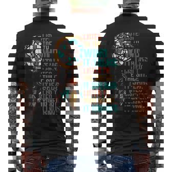 Listen To The Wind It Talks Fun Native American Day Graphic Men's T-shirt Back Print - Thegiftio