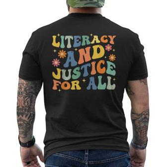 Literacy And Justice For All Apparel Men's T-shirt Back Print - Monsterry DE