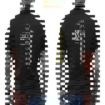 Literally Heavy Metal Baritone Saxophone Mens Back Print T-shirt - Thegiftio