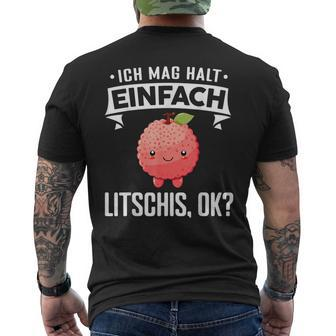 Litschi Ich Mag Halt Einfach Litschis T-Shirt mit Rückendruck - Seseable