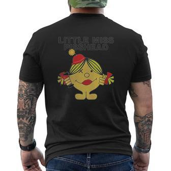 Little Miss Pisshead Mens Back Print T-shirt - Thegiftio UK