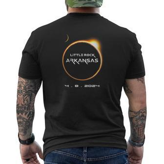 Little Rock Arkansas 4082024 Total Solar Eclipse 2024 Men's T-shirt Back Print | Mazezy