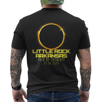 Little Rock Arkansas Path Totality Total Solar Eclipse 2024 Men's T-shirt Back Print | Mazezy