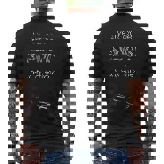 Live One Spoon At A Time Spoonies Chronic Illness Men's T-shirt Back Print | Mazezy
