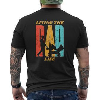 Living The Dad Life Retro Mens Back Print T-shirt | Mazezy