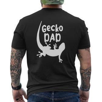 Lizard Lover Gecko Dad Father's Day Mens Back Print T-shirt | Mazezy