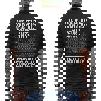 Llevo Esta Camisa Periódicamente Profesor De Ciencias De Química Camiseta Hombre Estampado Espalda - Regaloses