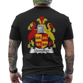 Llewellyn Coat Of Arms Family Crest Men's T-shirt Back Print - Monsterry CA