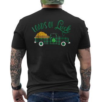 Loads Of Luck St Patty's Day Vintage Pickup Truck Mens Back Print T-shirt - Thegiftio UK