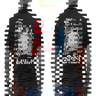 London Souvenir Famous London Landmarks Cool London Vibes Men's T-shirt Back Print - Thegiftio UK