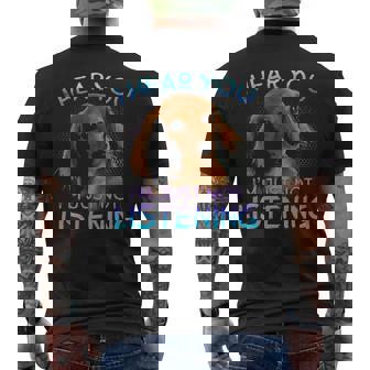 Long Haired Dachshunds I Hear You Not Listening Men's T-shirt Back Print | Mazezy