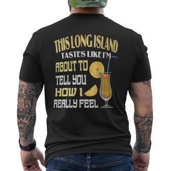 This Long Island Iced Tea Tastes Drink Alcohol Cocktail Men's T-shirt Back Print - Monsterry UK