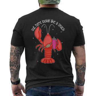Out Here Lookin Like A Snack Boujee Crawfish Mardi Gras Men's T-shirt Back Print | Mazezy