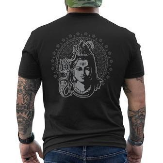 Lord Shiva Hindu God Mahadeva Trident Hinduism Devo Men's T-shirt Back Print - Monsterry