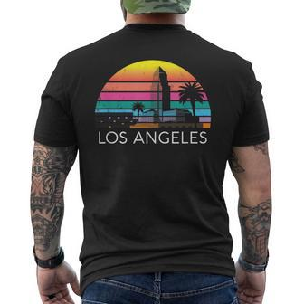 Los Angeles Beach California Surf Vintage Cali Dtla Venice Men's T-shirt Back Print - Monsterry