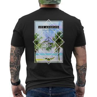 Los Angeles California Geometric Urban Beach Graphic Men's T-shirt Back Print - Monsterry DE